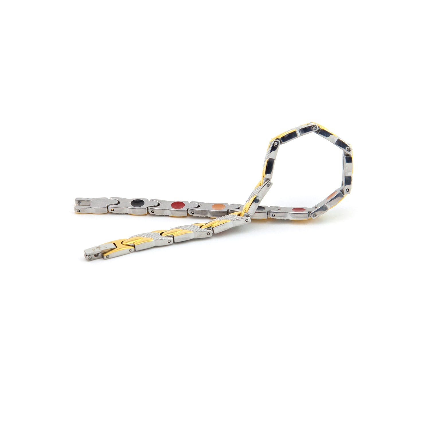 Stamina - Negative Ion Bracelet, Stainless Steel with a Gold Plated Twist