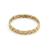 Morning Star - Diamonds Negative ion bracelet, interlock gold