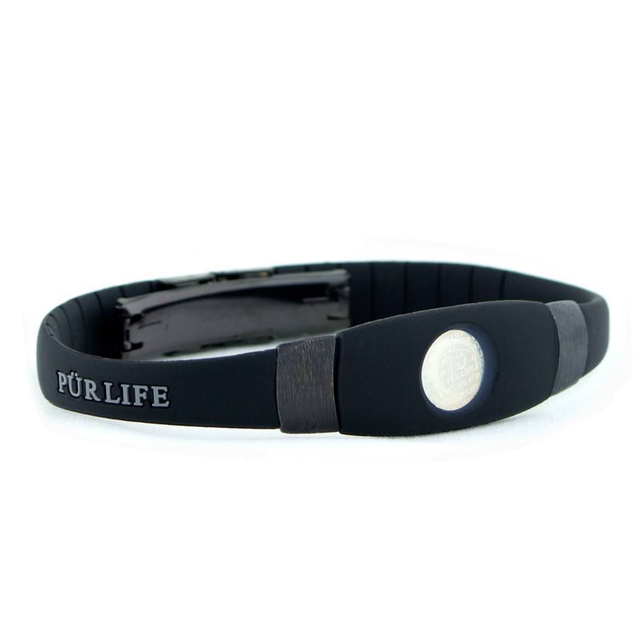 Shop Purlife Midnight - Negative Ion Bracelet Black Silicone & Brushed  Steel – Purlifeus