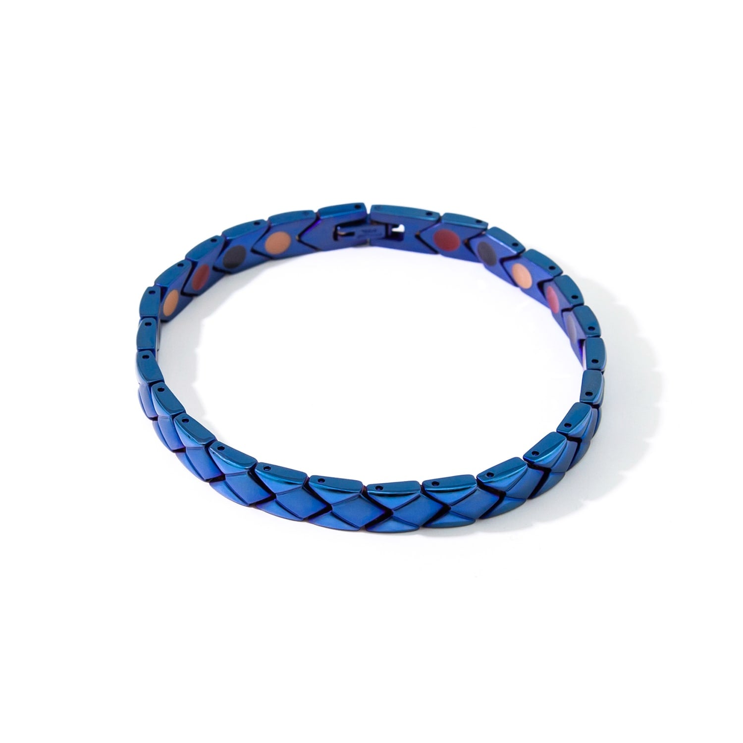 Majestic Blue - Negative Ion Bracelet, Blue Stainless Steel
