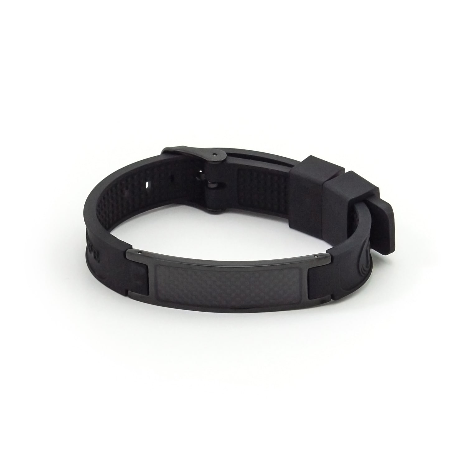 Solid - Negative Ion Bracelet Black Carbon Silicone Band