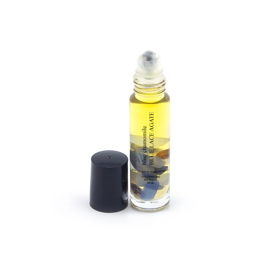 Blue Lace Agate & Blue Chamomile Travel Size Essential Oil